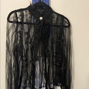 Sheer Black Lace Blouse